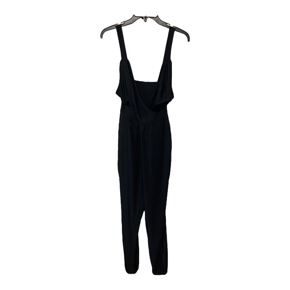 SHEIN Curve Black Sexy Jumpsuit with Tie Front Super Stretchy Size 0XL